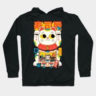 Lucky Cat Sushi Shop Hoodie